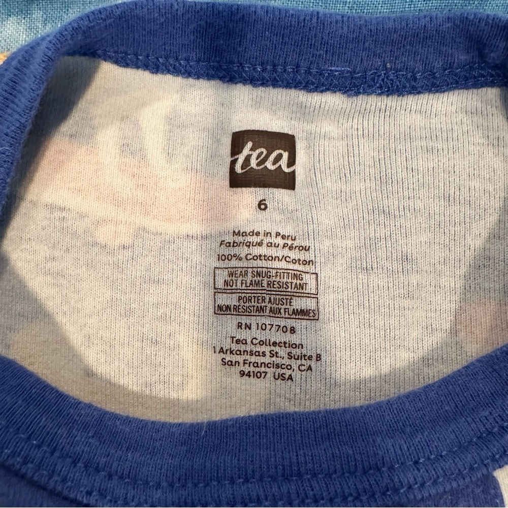 Tea Collection Goodnight Pajamas | Kids Size 6 | Shiba Inu Dog on Skateboard πΉ - Picture 4 of 6